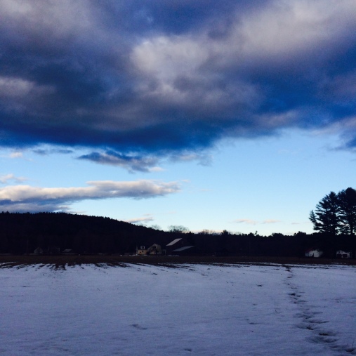 Maine winter sky